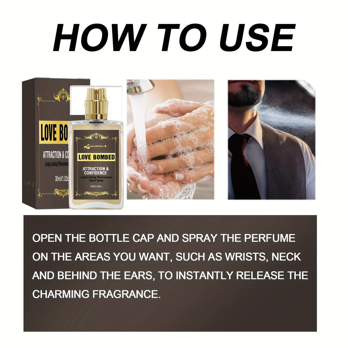 Huile Parfumée aux Phéromones — Confiance & Séduction pour Homme