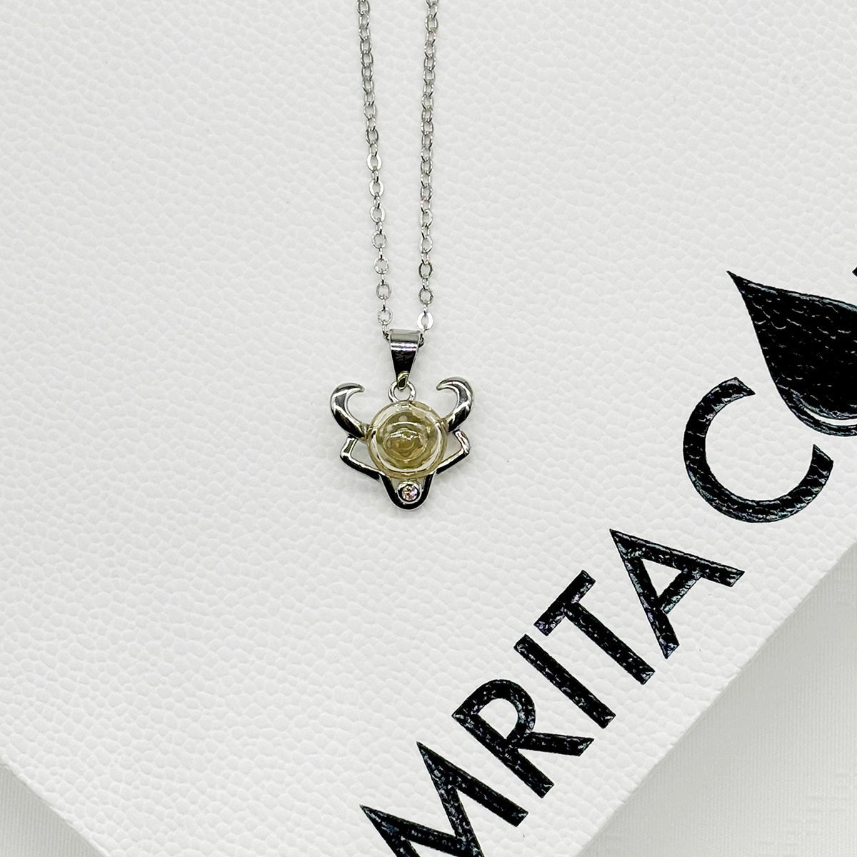Collier Arôme Zodiaque en Argent Sterling - Taureau (Avril - Mai) | Cadeau d'Anniversaire | Énergie & Guérison | Diffusion en Toute Liberté