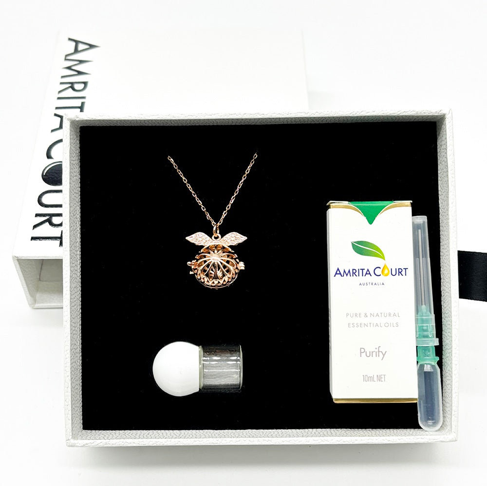 Collier Arôme Boule d'Ange | Énergie & Guérison | Diffusion en Toute Liberté | Cadeau pour Elle