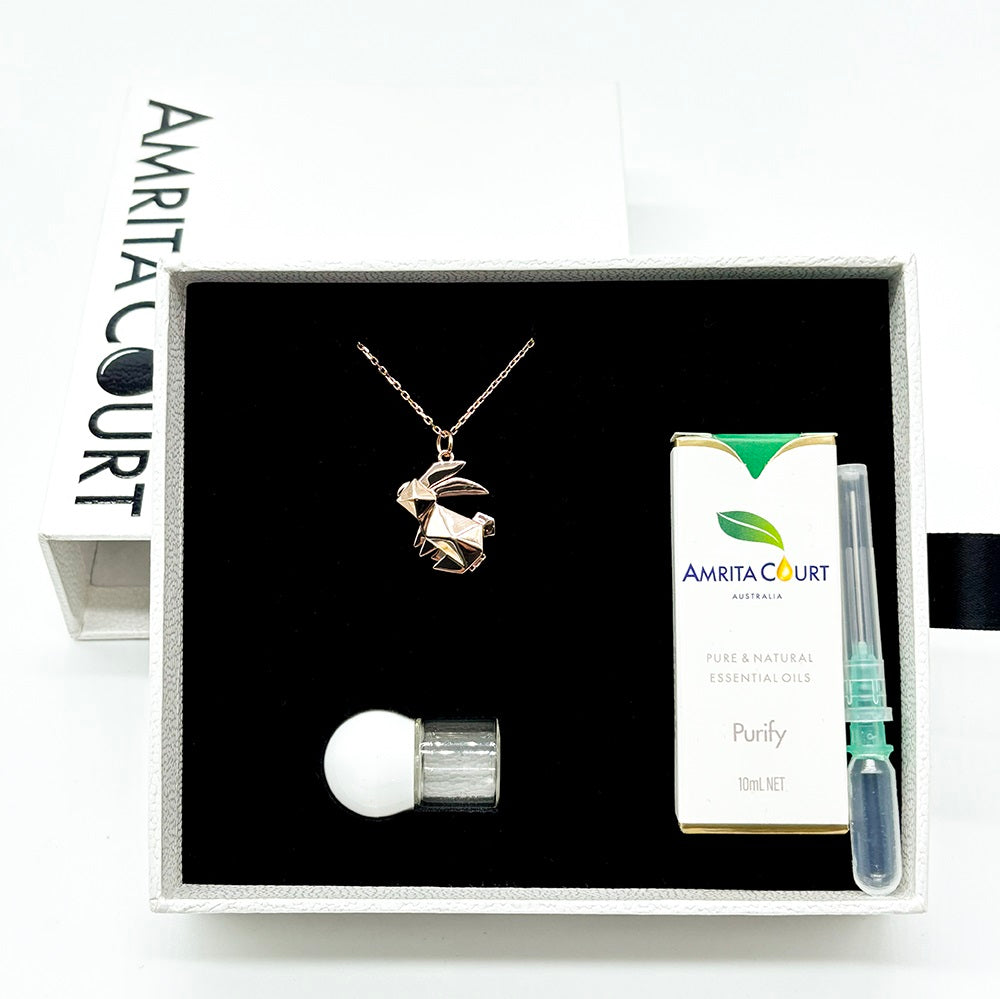 Collier Arôme Lapin | Énergie & Guérison | Diffusion en Toute Liberté | Cadeau d'Anniversaire