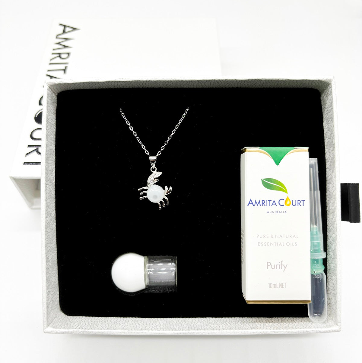 Collier Arôme Zodiaque en Argent Sterling - Cancer (Juin - Juillet) | Cadeau d'Anniversaire | Énergie & Guérison | Diffusion en Toute Liberté