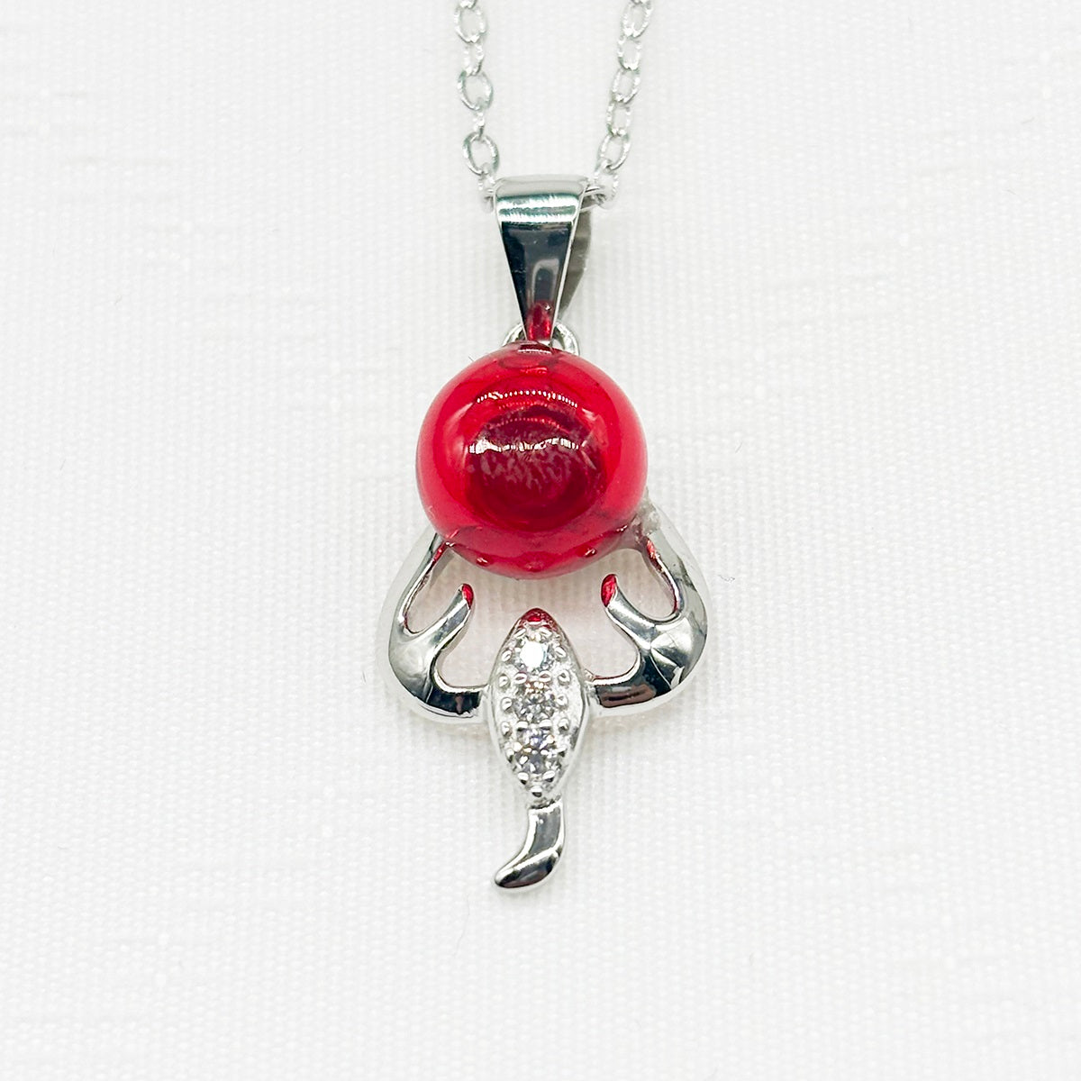 Sterling Silver Zodiac Aroma Necklace - Scorpius Oct-Nov | Perfect Birthday Gift | Energy & Healing | Diffuse on the go