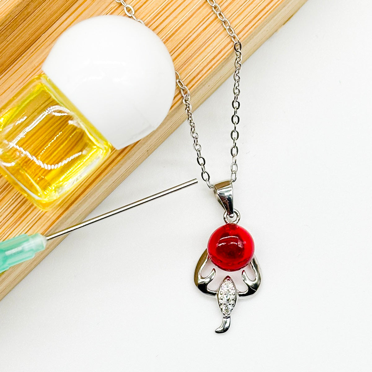 Sterling Silver Zodiac Aroma Necklace - Scorpius Oct-Nov | Perfect Birthday Gift | Energy & Healing | Diffuse on the go