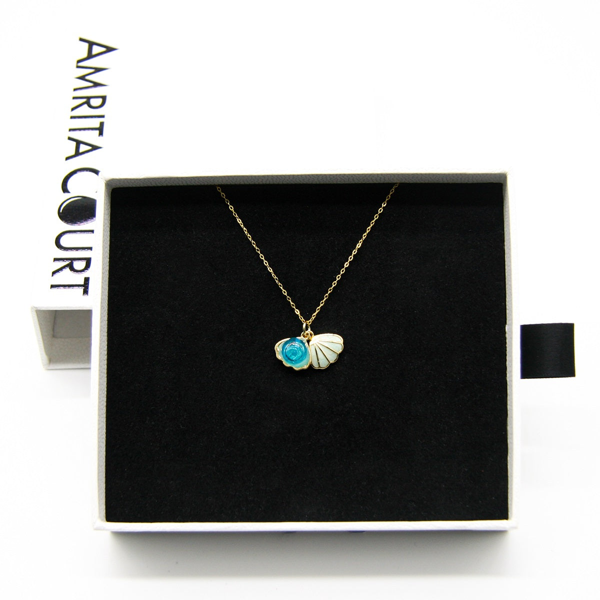 Collier Arôme Coquillage Vert Murano - Brise Océane | Énergie & Guérison | Diffusion en Toute Liberté | Cadeau Argent Sterling