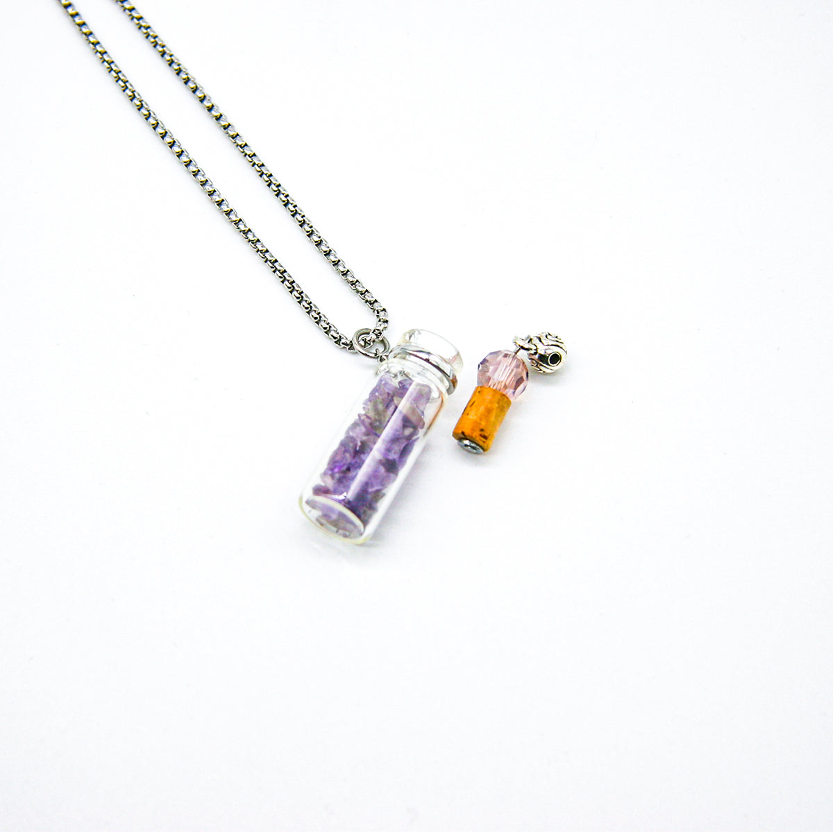 Collier diffuseur en améthyste | Bijou aromatique | Énergie et bien-être | Diffusion nomade