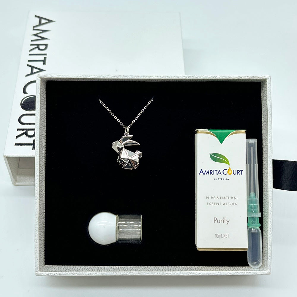 Collier Arôme Lapin | Énergie & Guérison | Diffusion en Toute Liberté | Cadeau d'Anniversaire