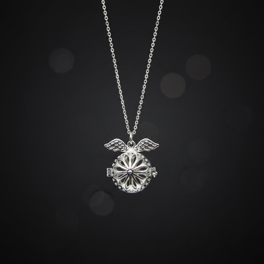 Collier Arôme Boule d'Ange | Énergie & Guérison | Diffusion en Toute Liberté | Cadeau pour Elle