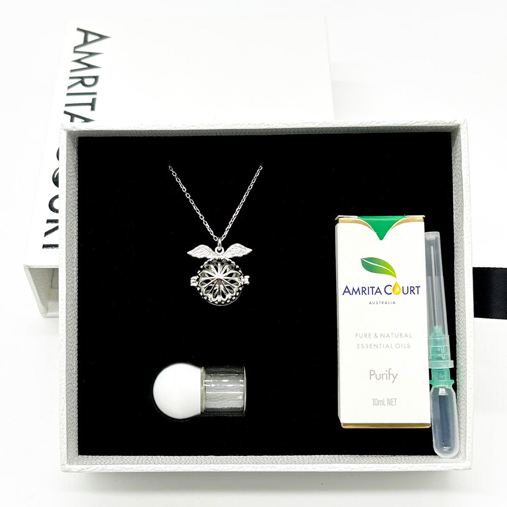 Collier Arôme Boule d'Ange | Énergie & Guérison | Diffusion en Toute Liberté | Cadeau pour Elle