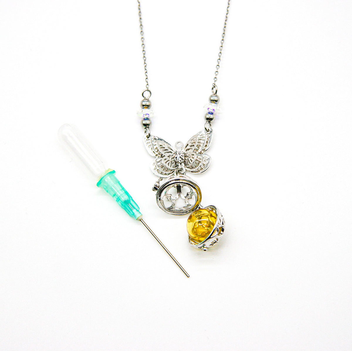 Collier Arôme Papillon | Énergie & Guérison | Diffusion en Toute Liberté | Cadeau d'Anniversaire