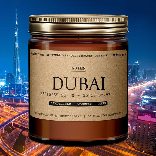 Bougie Parfumée Dubaï | Santal | Musc | Mer