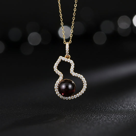 Collier Arôme Gourde Dorée - Ametyhste | Énergie & Guérison | Diffusion en Toute Liberté | Chaîne en Argent Sterling