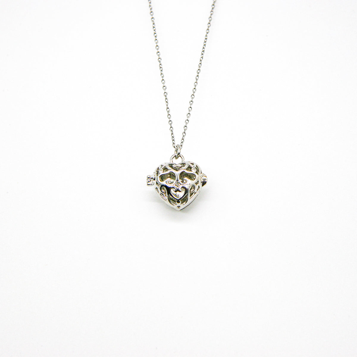 Collier Arôme Cœur d'Amour | Énergie & Guérison | Or Blanc - Or Rose | Cadeau d'Amour