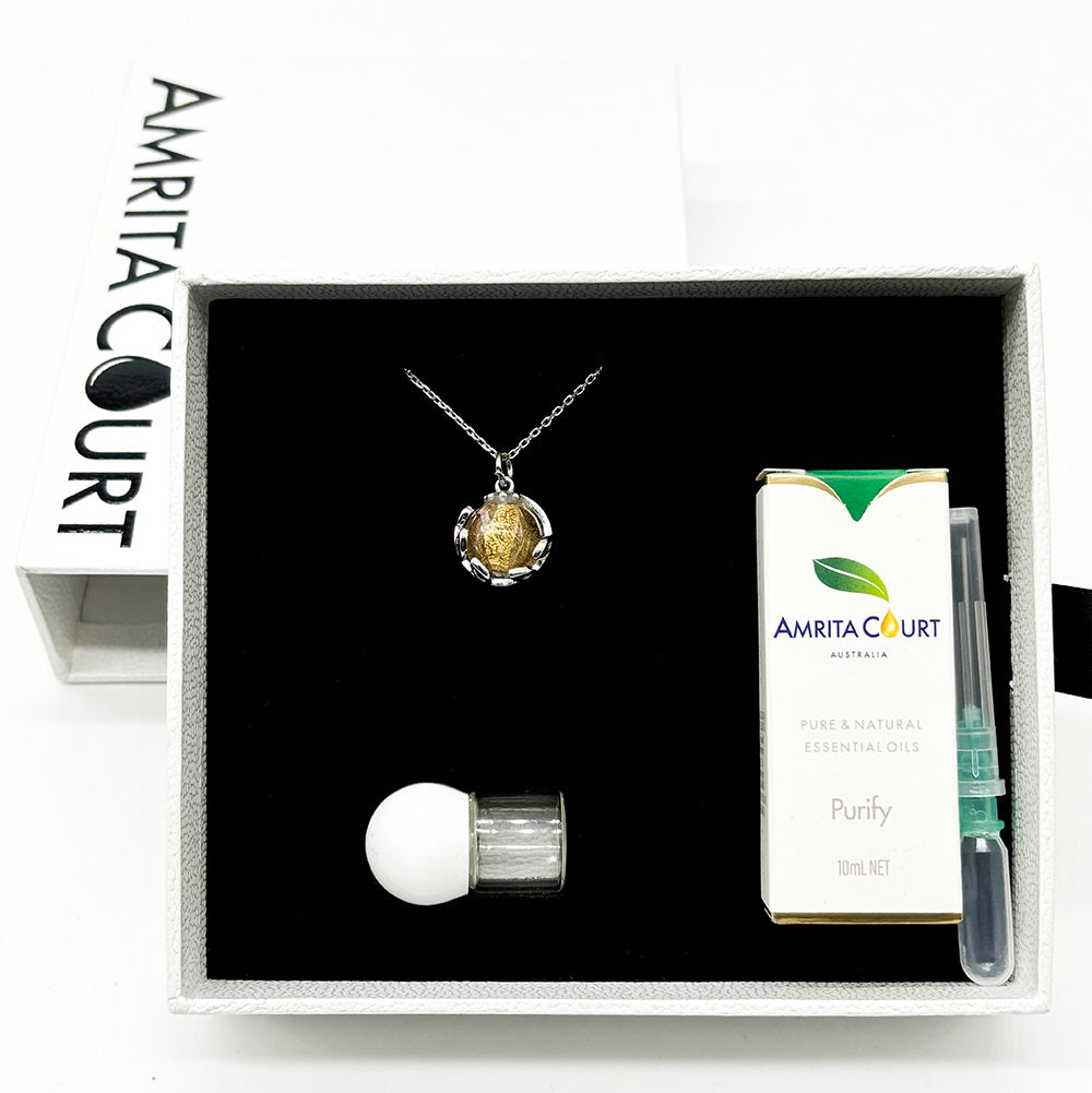 Collier Aroma Planet Murano - Nebula Nova | Énergie & Bien-être | Diffusion Nomade | Idée Cadeau Femme