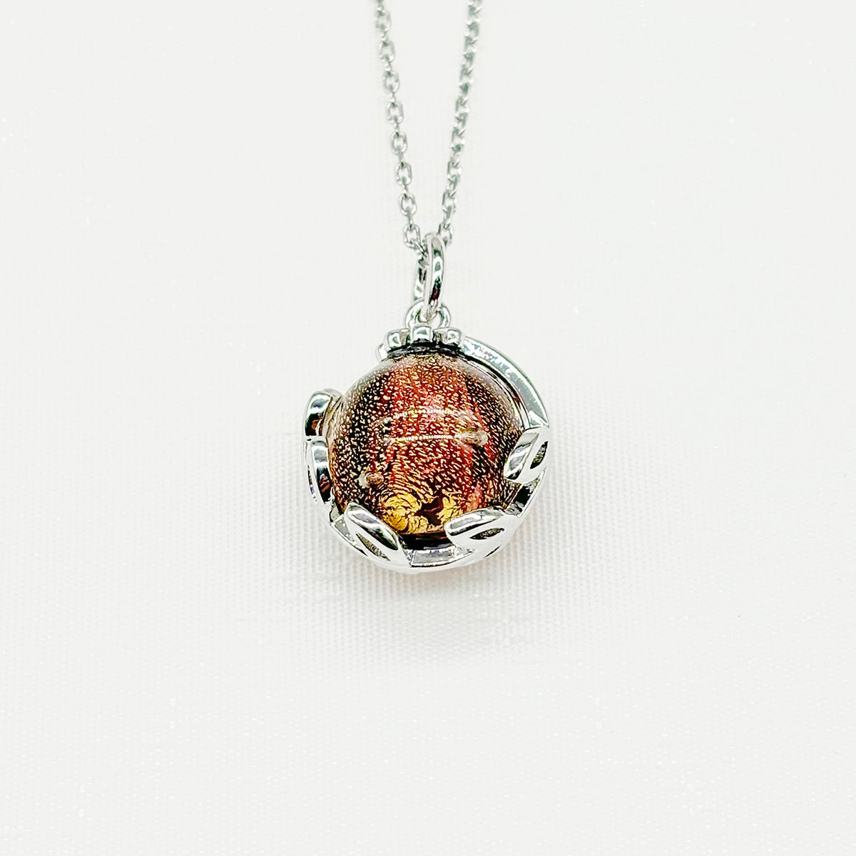 Collier Arôme Planète Murano - Améthyste Plutonienne | Énergie & Guérison | Diffusion en Toute Liberté