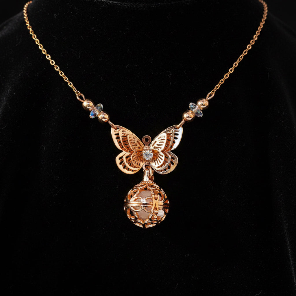 Collier Arôme Papillon | Énergie & Guérison | Diffusion en Toute Liberté | Cadeau d'Anniversaire