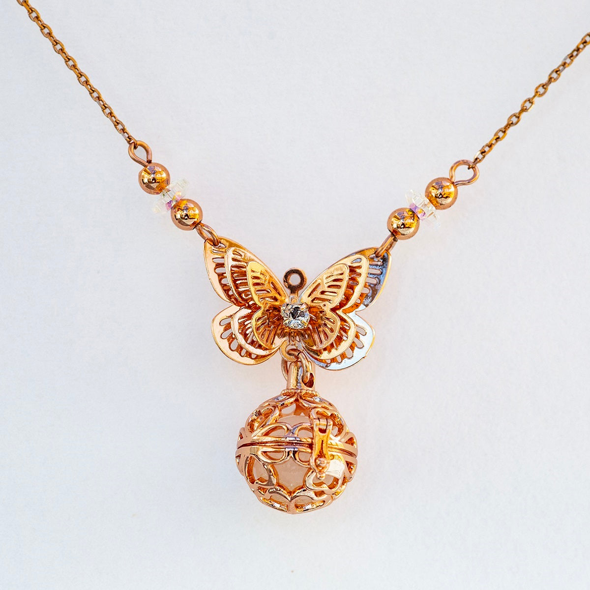Collier Arôme Papillon | Énergie & Guérison | Diffusion en Toute Liberté | Cadeau d'Anniversaire