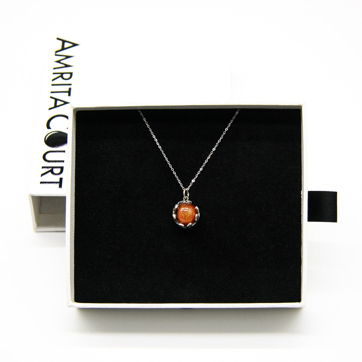 Collier Aroma Planet Murano - Solstice Sunburst | Énergie & Bien-être | Diffusion Nomade