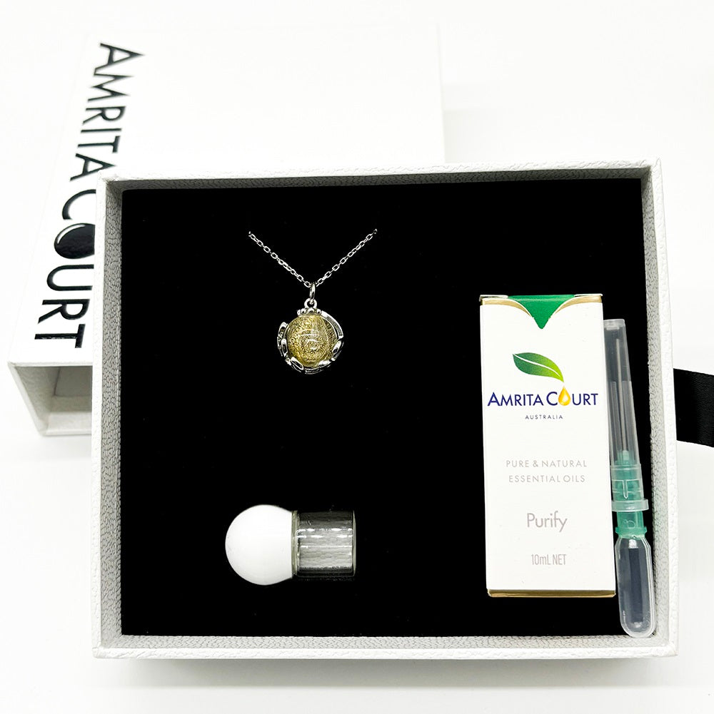 Collier Aroma Planet Murano - Stardust Crystal | Énergie & Bien-être | Diffusion Nomade | Idée Cadeau Femme