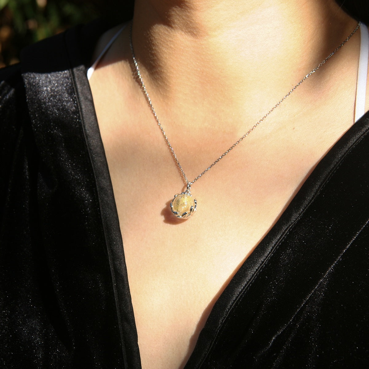 Collier Aroma Planet Murano - Stardust Crystal | Énergie & Bien-être | Diffusion Nomade | Idée Cadeau Femme