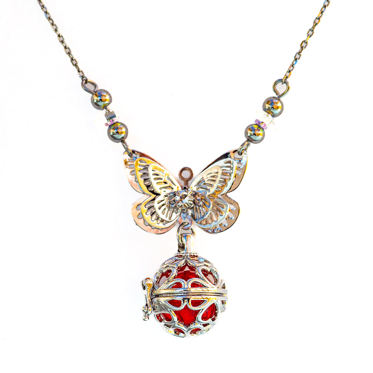 Collier Arôme Papillon | Énergie & Guérison | Diffusion en Toute Liberté | Cadeau d'Anniversaire
