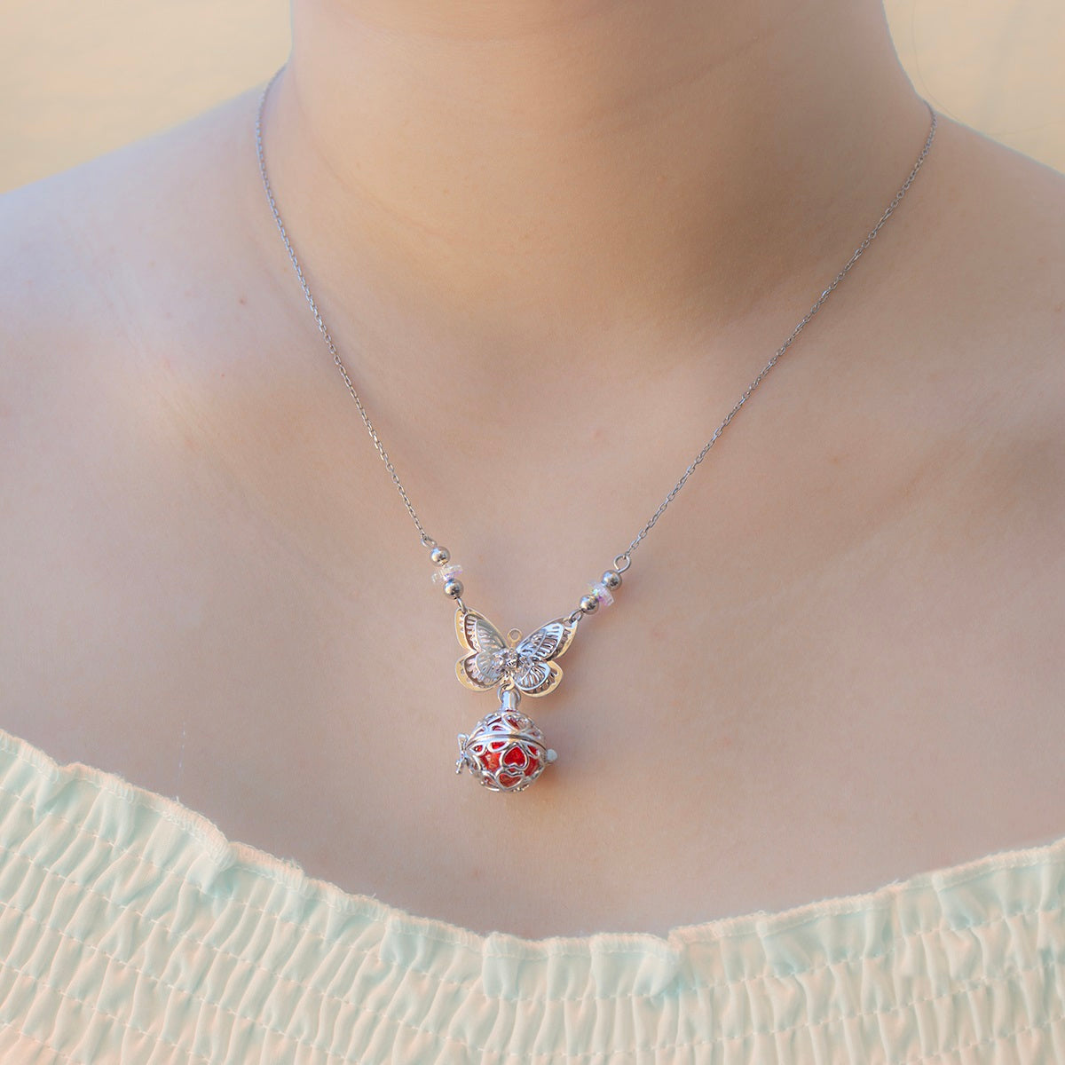 Collier Arôme Papillon | Énergie & Guérison | Diffusion en Toute Liberté | Cadeau d'Anniversaire