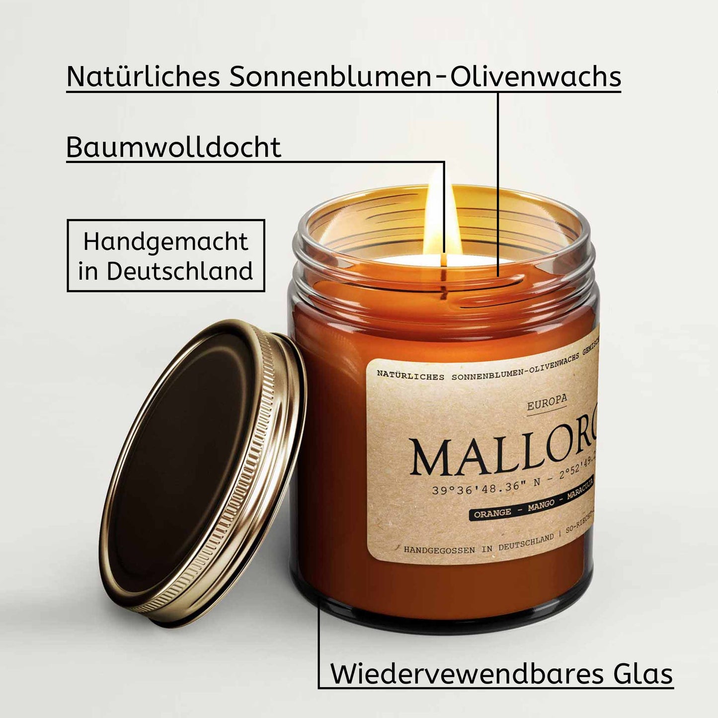 Dubai Duftkerze - Sandelholz | Moschus | Meer