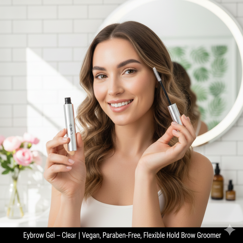 Eyebrow Gel – Clear | Vegan, Paraben-Free, Flexible Hold Brow Groomer