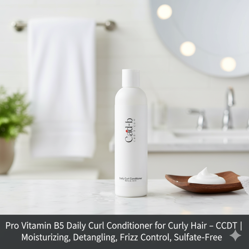 Pro Vitamin B5 Daily Curl Conditioner for Curly Hair – CCDT | Moisturizing, Detangling, Frizz Control, Sulfate-Free