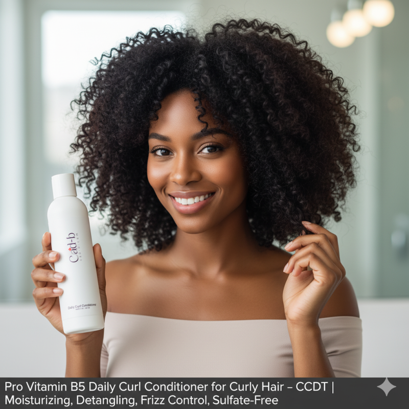 Pro Vitamin B5 Daily Curl Conditioner for Curly Hair – CCDT | Moisturizing, Detangling, Frizz Control, Sulfate-Free